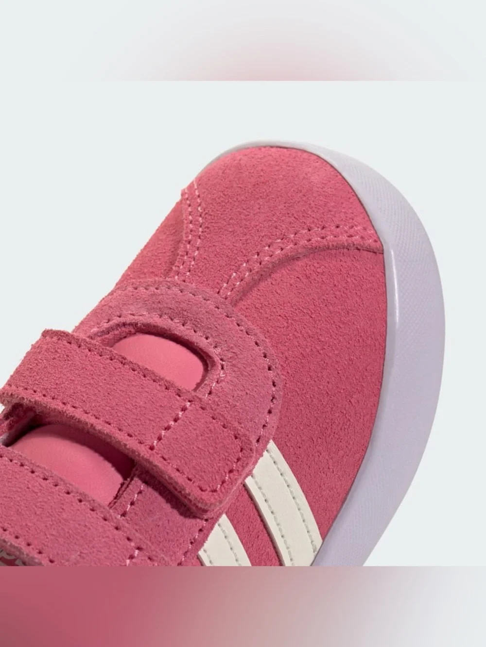 Pink Adidas VL Court 3.0 children's sneakers Size 10K